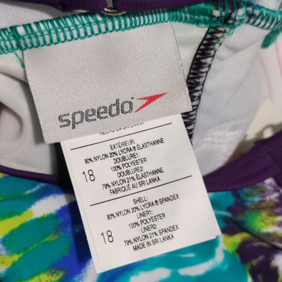 Speedo One Piece Swimsuit Women Plus Size 18 Contemporary Fit Soft Cups Lined - Picture 11 of 16